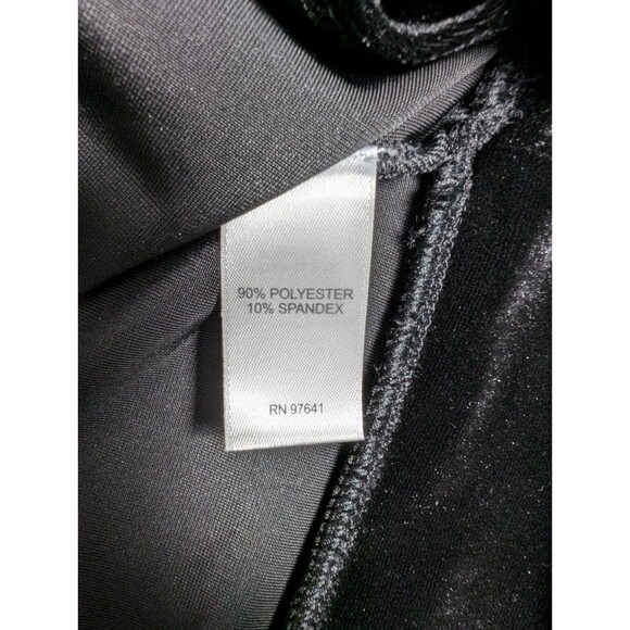 J JILL Crushed Velvet Elastic Collar And Cuffs Shirt XS Chic Black Front Tie - Picture 9 of 11